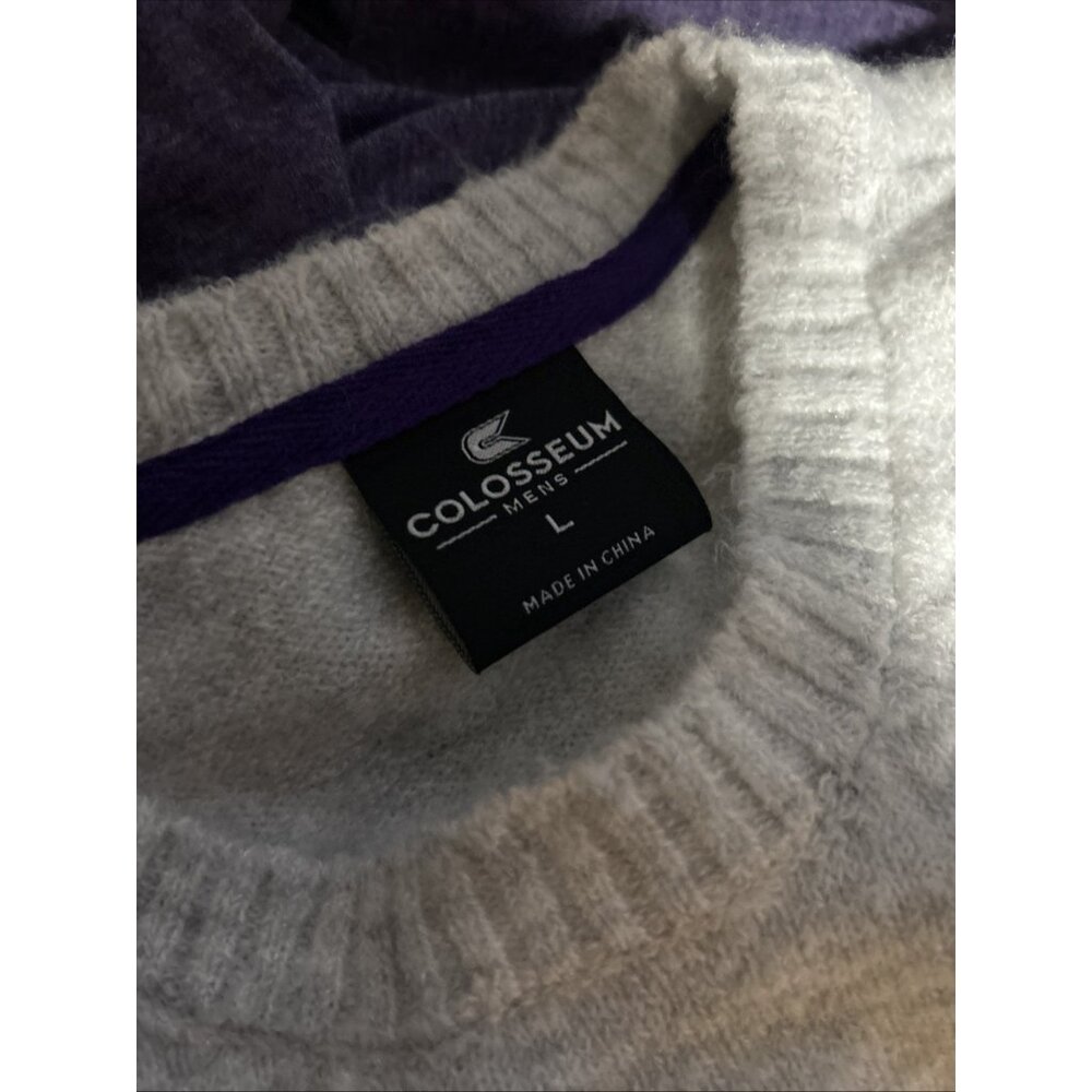 NEW Washington Huskies Colosseum Athletics Gray Pullover Sweater Men's L - Picture 7 of 9